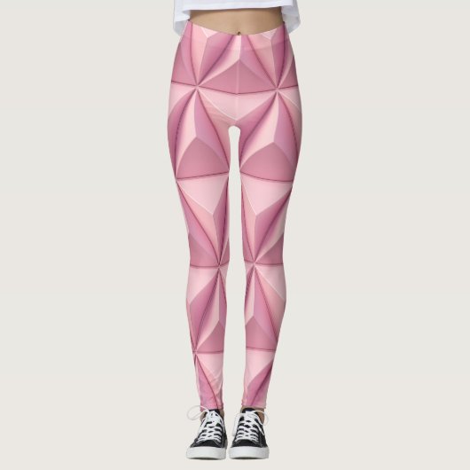 Leggings Triangles géométriques 3D : arrière - plan minimal (Devant)