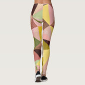 Leggings Triangles géométriques colorés Texture Abstraite. (Dos)