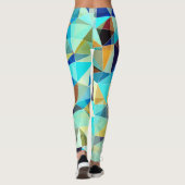 Leggings Triangles géométriques : Motif Abstrait coloré (Dos)