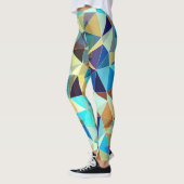 Leggings Triangles géométriques : Motif Abstrait coloré (Gauche)