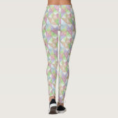 Leggings Triangles Matelassés en Pastels de Vert Printanier (Dos)