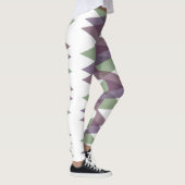Leggings Triangles mauve et vert (Droite)