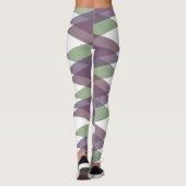 Leggings Triangles mauve et vert (Dos)