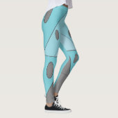Leggings Triangles Motif géométriques bleu Turquoise Funny (Droite)