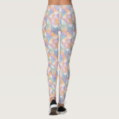 Leggings Triangles Patchwork Matelassé en Pêche Lavande et  (Dos)
