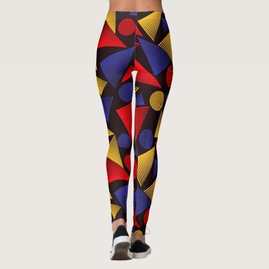 Leggings triangles rayés tendance (Dos)