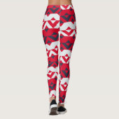 Leggings Triangles rouge bleu Motif minimal (Dos)
