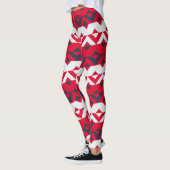 Leggings Triangles rouge bleu Motif minimal (Gauche)