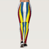 Leggings Triangles Rouge Jaune Bleu (Dos)