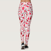 Leggings triangles rouges pourpre sur arrière - plan rétro (Dos)