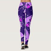 Leggings Triangles Sassy Vibrant 80s Jambes violettes (Dos)