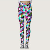 Leggings Triangles Style Neon Memphis (Devant)