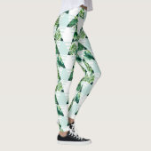 Leggings Triangles Tropicaux Vert Mint Élégant Géométrique (Droite)