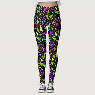 Leggings Triangles vert crimson couleurs sur l'arrière - pl