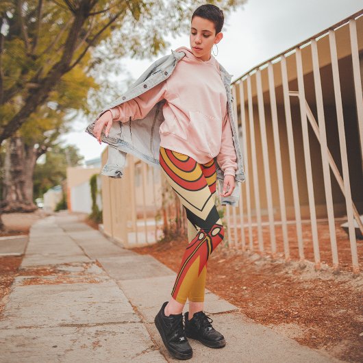 Leggings tribal à style plat aztèque