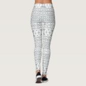 Leggings Tribal aztèque gris et blanc (Dos)
