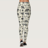 Leggings Tribal Elephant Boho Pattern (1) (Dos)