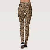 Leggings Tribal MAYA ancien masque motif 1 (Dos)