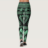 Leggings Tribal Noir et Aqua (Dos)