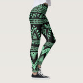 Leggings Tribal Noir et Aqua (Droite)