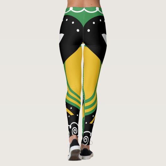 Leggings Tribal rituel vert (Dos)