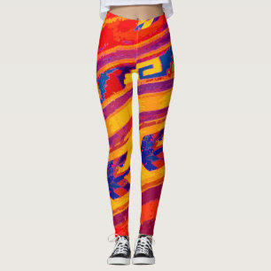 Leggings tribaux aztèques