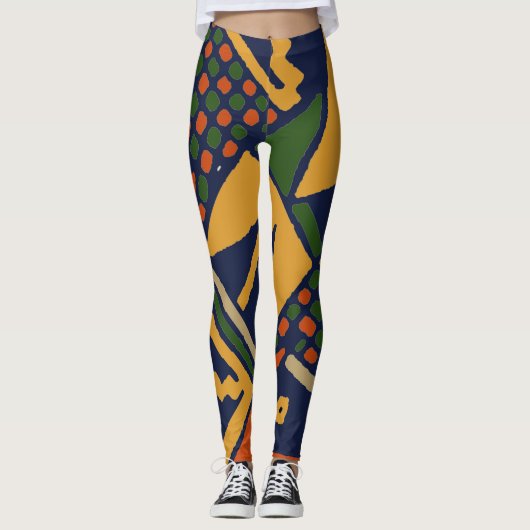 Leggings tribaux colorés (Devant)