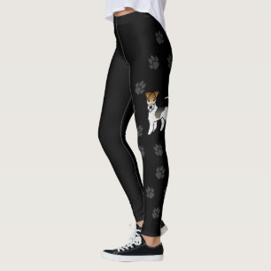 Leggings Tricolor Wire Fox Terrier Cute Cartoon Chien & Pât
