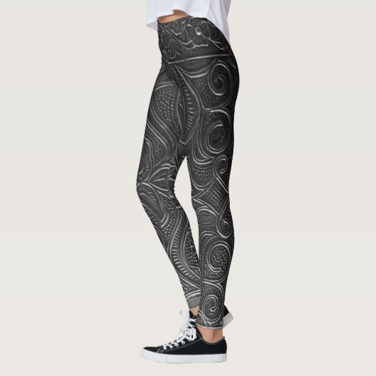 Leggings tricot de fleurs (Gauche)