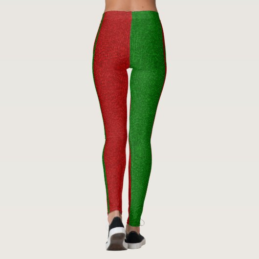 Leggings Tricot vert et rouge (Dos)