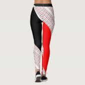 LEGGINGS TRINIDAD & TOBAGO RED WHITE & BLACK T&T PATRIOT (Dos)