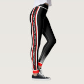 Leggings Trinité-et-Tobago le (noir blanc rouge) (Droite)