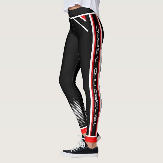 Leggings Trinité-et-Tobago le (noir blanc rouge) (Gauche)