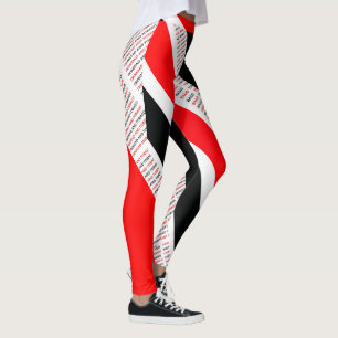 LEGGINGS TRINITÉ-ET-TOBAGO ROUGE BLANC & NOIR PATRIOTE T&T
