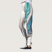 Leggings Trio en plumes bleu clair (Gauche)