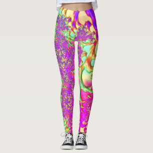 Leggings Tripant Funky Vibrant Néon Délirant Trip Acidulé F