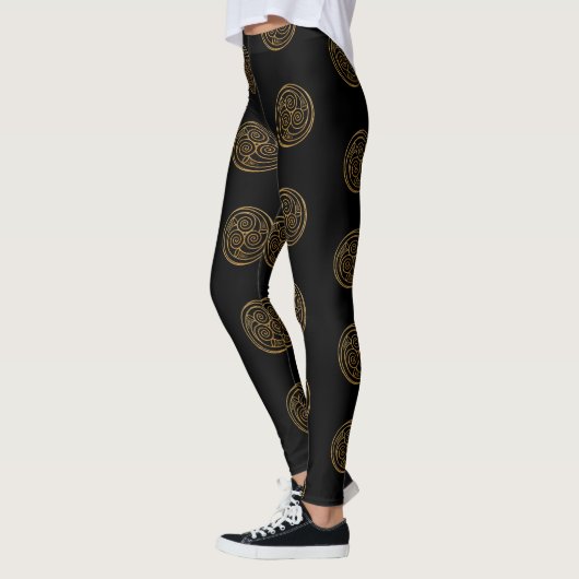 Leggings Triple Celtic Knot Swirl Mandala (Gauche)
