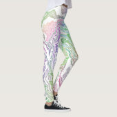 Leggings Trippy Boho Marbré coloré arc-en-ciel Abstrait (Droite)