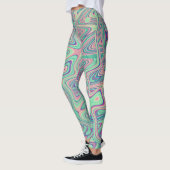 Leggings Trippy coloré Acid Trip Digital Art Abstrait (Gauche)