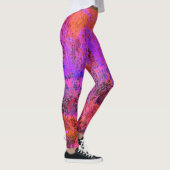 Leggings Trippy Magenta et Orange Jardin impressionniste (Droite)