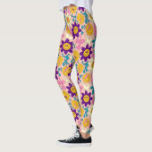 Leggings Trippy Smiley Motif sans couture (Gauche)
