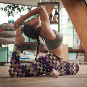 Leggings Trippy Stripes Couleurs Terre Cool Psychedélique