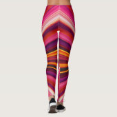 Leggings Trippy Stripes violet et rose Cool psychédélique (Dos)