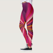Leggings Trippy Stripes violet et rose Cool psychédélique (Gauche)