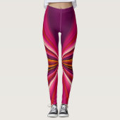 Leggings Trippy Stripes violet et rose Cool psychédélique (Devant)