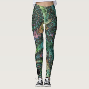 Leggings Trippy Super coloré bijou ton Fractal Art