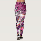 Leggings Trippy Vibrant Psychedelic Funky Fractal Art (Dos)