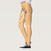 Leggings Triste trente orange blanc simple rétro annonce d' (Gauche)