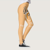 Leggings Triste trente orange blanc simple rétro annonce d' (Droite)