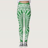 Leggings Tristyns d'algues vertes Mandala (Devant)